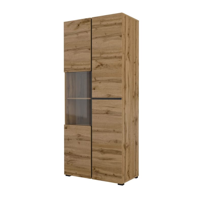 Vitrinskåp Kors 3 dörrar - Wotan Ek - Svart - Förvaring - Skåp - Vitrinskåp