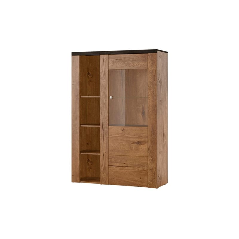 Vitrinskåp Larona 1 dörr, Lefkas ek, 145 cm