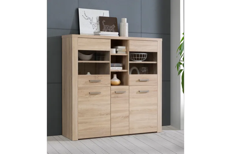 Loannia Vitrinskåp 41x146 cm, Brun