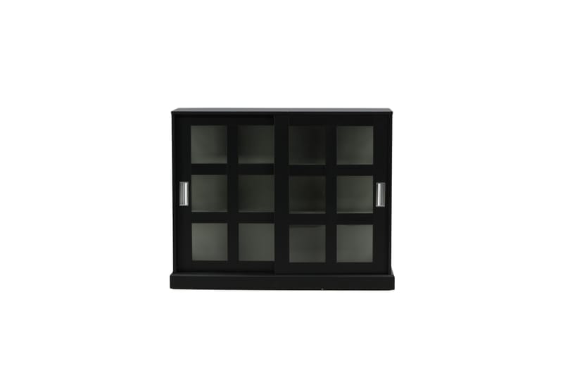 Lock Glasskåp 120 cm - Svart/Ljusgrå - Förvaring - Skåp - Vitrinskåp