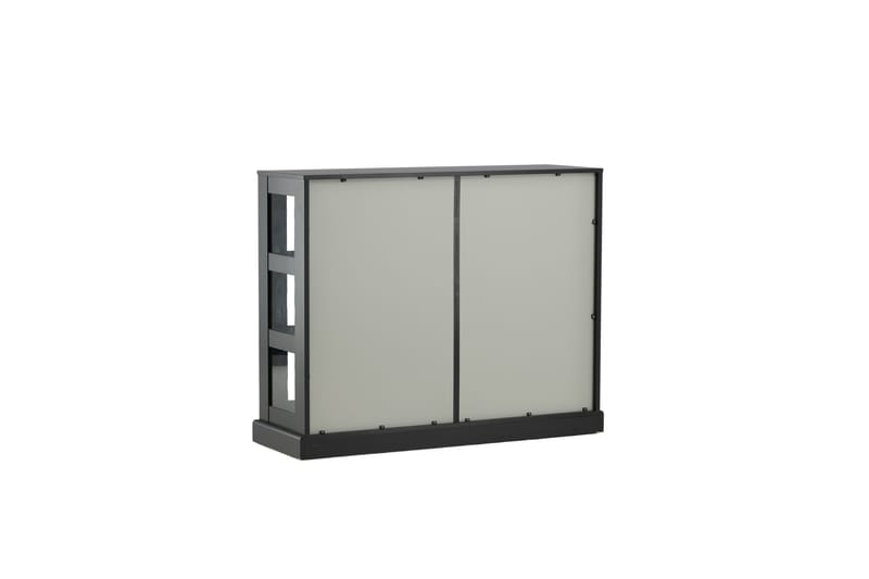 Lock Glasskåp 120 cm - Svart/Ljusgrå - Förvaring - Skåp - Vitrinskåp