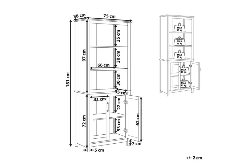 Vitrinskåp Lusby - Förvaring - Skåp - Vitrinskåp