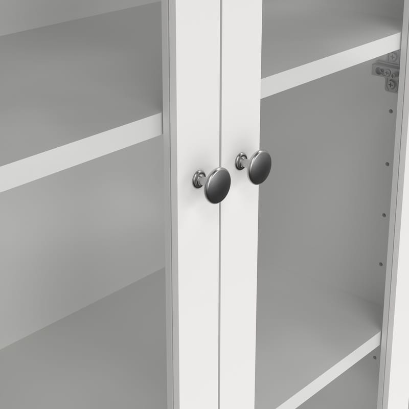 Vitrinskåp Madrid med 2 glasdörrar 3 lådor 78x199 cm - Förvaring - Skåp - Vitrinskåp