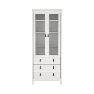 Vitrinskåp Madrid med 2 glasdörrar 3 lådor 78x199 cm - Förvaring - Skåp - Vitrinskåp