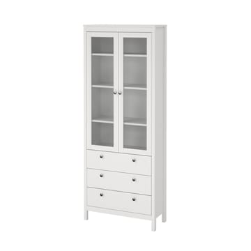 Vitrinskåp Madrid med 2 glasdörrar 3 lådor 78x199 cm - Förvaring - Skåp - Vitrinskåp