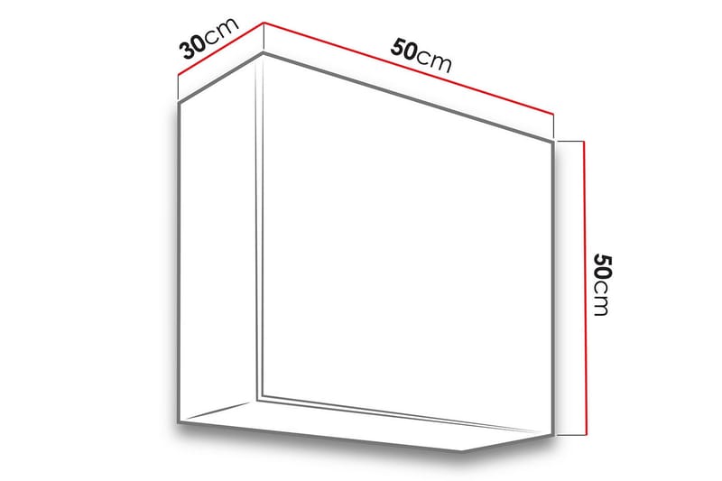 Narbonne Vitrinskåp 30x50 cm - Natur/Svart - Förvaring - Skåp - Vitrinskåp