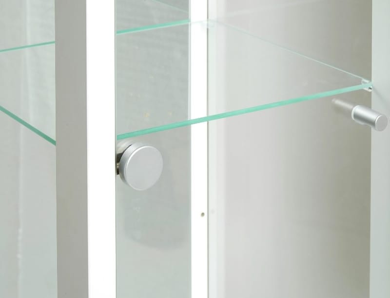 Vitrinskåp Optima med belysning 172 x 32 cm - Vit - vit - Förvaring - Skåp - Vitrinskåp