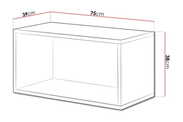 Roco Vitrinskåp 37,5x39x75 cm - Svart - Förvaring - Skåp - Vitrinskåp