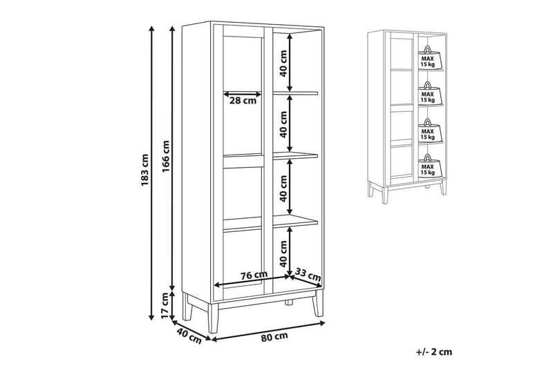 Vitrinskåp Rumson Vit - Vit - Förvaring - Skåp - Vitrinskåp