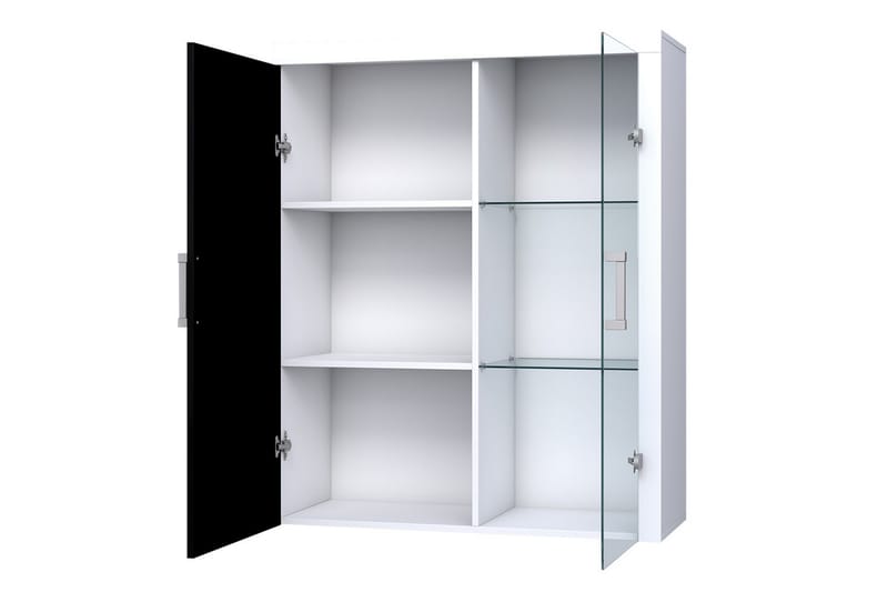 Samba Vitrinskåp 90x35x111 cm NO_BRAND White High gloss - Förvaring - Skåp - Vitrinskåp