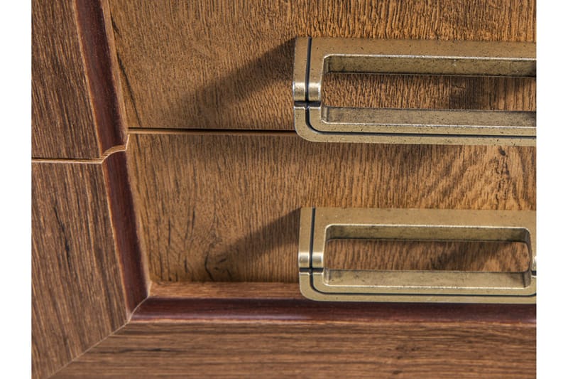 Tadeusz Smalt Vitrinskåp 44 cm djup 46 cm bred 191 cm hög Trä - Brun - Förvaring - Skåp - Vitrinskåp