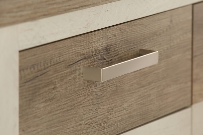 Talebi Låg Skänk 41 cm djup 172 cm bred 90 cm hög Trä - Brun/Vit - Förvaring - Skåp - Vitrinskåp