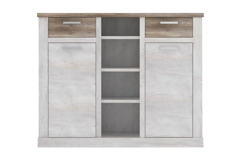 Talebi Skänk 41 cm djup 160 cm bred 128 cm hög Ljust Trä, Brun/Vit