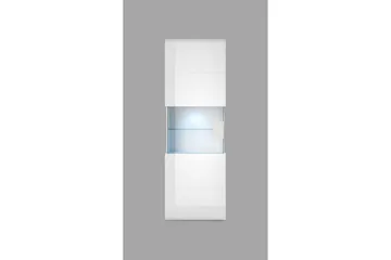 Toreno Vitrinskåp 39 djup 53 cm bred 159 cm hög Ljust Trä Glas - Vit - Förvaring - Skåp - Vitrinskåp