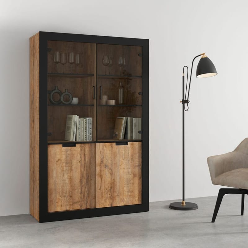 Vitrinskåp Tudor 4 dörrar - Förvaring - Skåp - Vitrinskåp