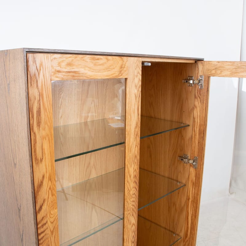 Vitrinskåp Valencia 90x45x160 cm - Brun - Förvaring - Skåp - Vitrinskåp