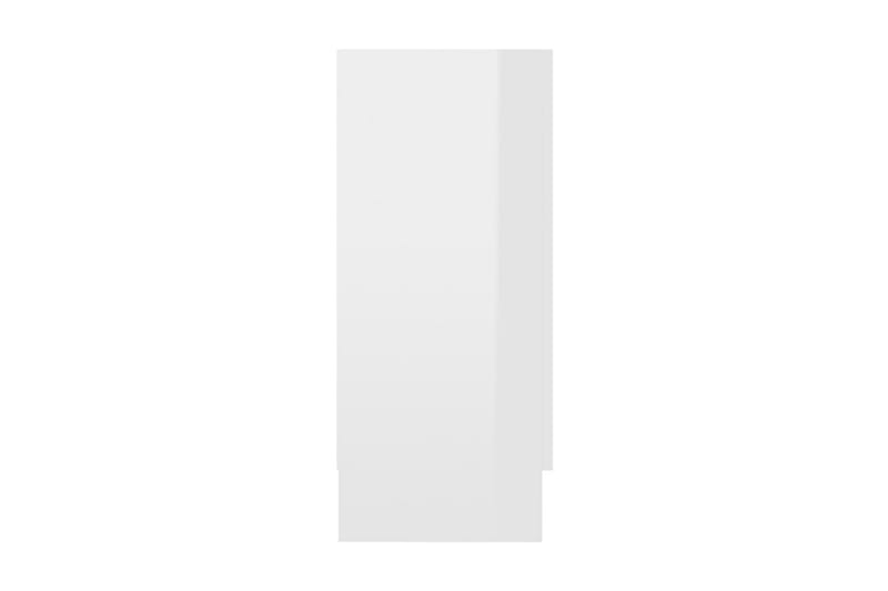 Vitrinskåp vit högglans 120x30,5x70 cm spånskiva - Vit högglans - Vitrinskåp
