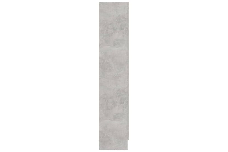 Vitrinskåp 30,5 cm djup 82,5 cm bred 150 cm hög Ljust Trä - Grå - Förvaring - Skåp - Vitrinskåp