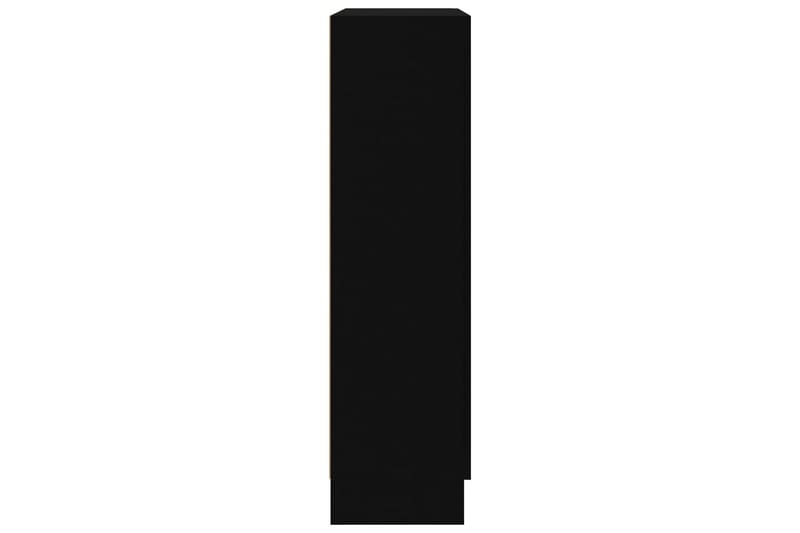 Vitrinskåp svart 82,5x30,5x115 cm spånskiva - Svart - Vitrinskåp