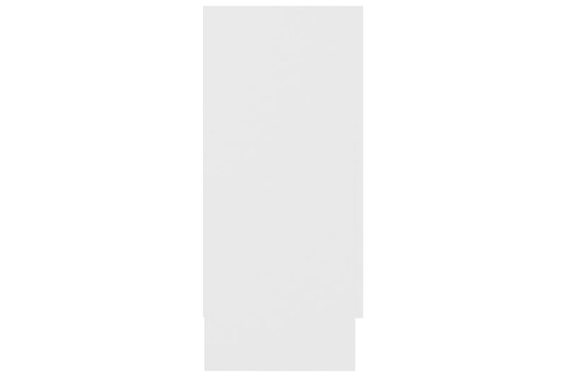 Vitrinskåp vit 120x30,5x70 cm spånskiva - Vit - Vitrinskåp