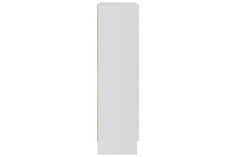 Vitrinskåp vit 82,5x30,5x115 cm spånskiva - Vit - Vitrinskåp