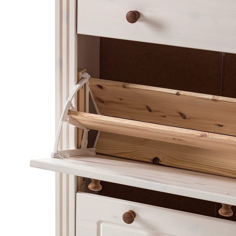 Anita Skoställ 80x105 cm - Vit/Honung - Förvaring - Skoförvaring - Skoskåp