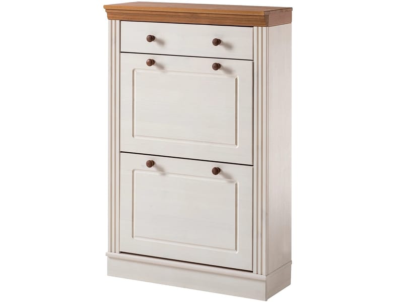 Anita Skoställ 80x105 cm - Vit/Honung - Förvaring - Skoförvaring - Skoskåp