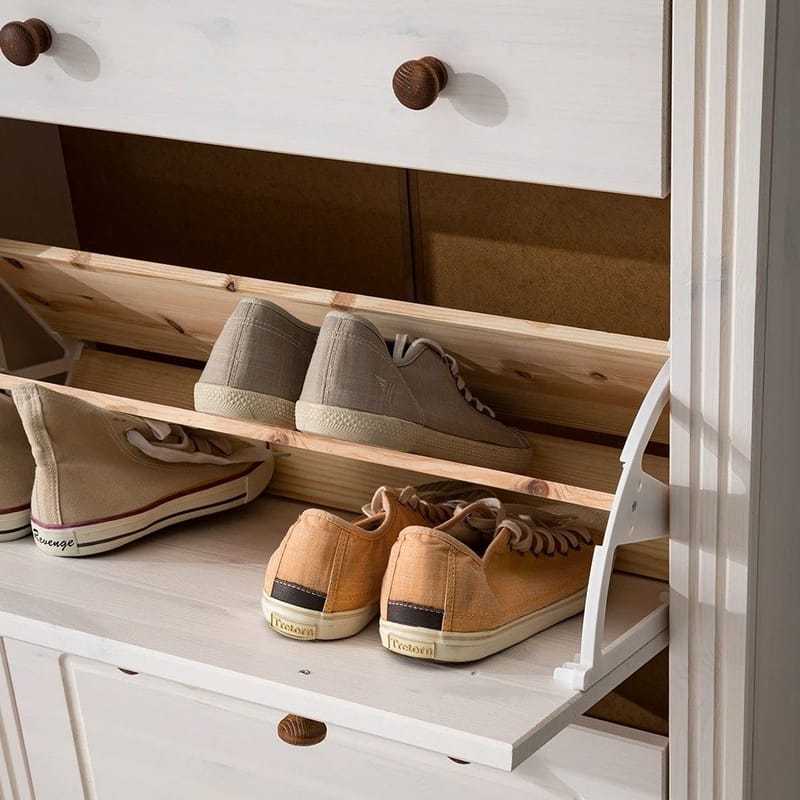 Anita Skoställ 80x105 cm - Vit/Honung - Förvaring - Skoförvaring - Skoskåp