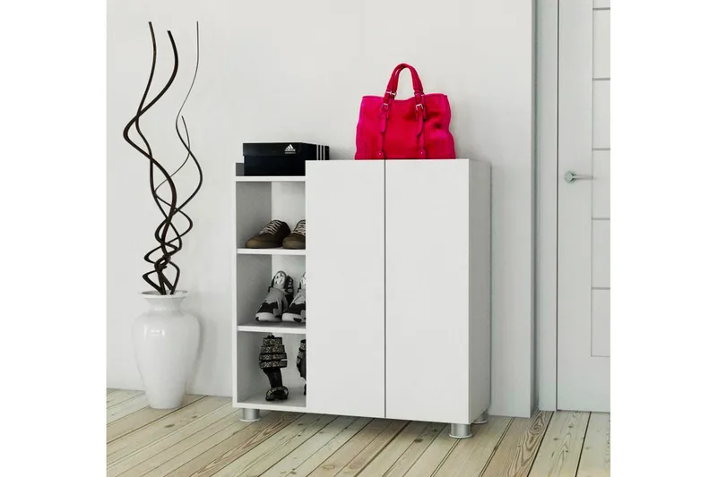 Asousa Skoskåp - Vit - Förvaring - Skoförvaring - Skoskåp