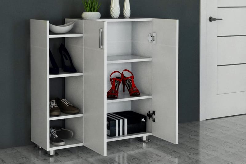 Asousa Skoskåp - Vit - Förvaring - Skoförvaring - Skoskåp