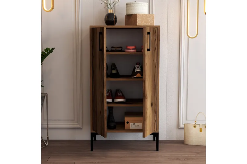 Babice Skoskåp 35x60 cm - Valnöt - Förvaring - Skoförvaring - Skoskåp