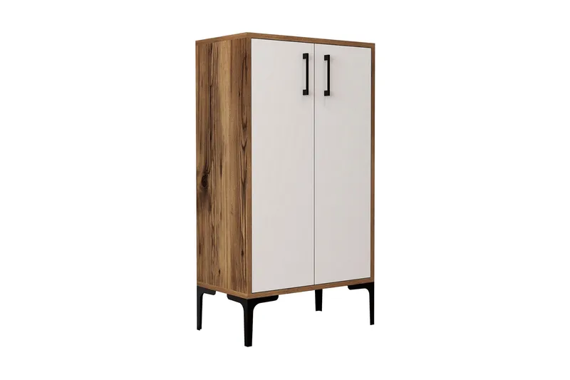 Babice Skoskåp 35x60 cm - Valnöt/Vit - Förvaring - Skoförvaring - Skoskåp