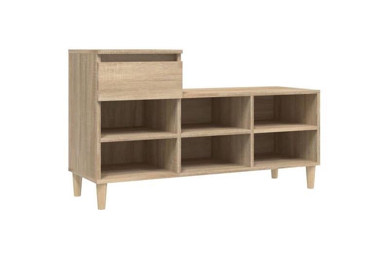 beBasic Skohylla sonoma-ek 102x36x60 cm konstruerat trä - Brown - Förvaring - Skoförvaring