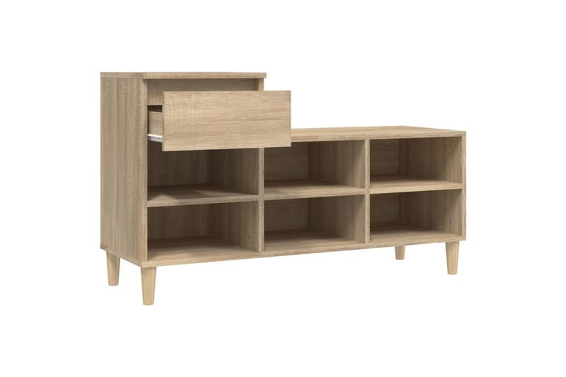 beBasic Skohylla sonoma-ek 102x36x60 cm konstruerat trä - Brown - Förvaring - Skoförvaring