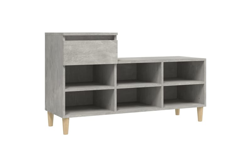 beBasic Skoskåp betonggrå 102x36x60 cm konstruerat trä - Grey - Förvaring - Skoförvaring - Skoskåp