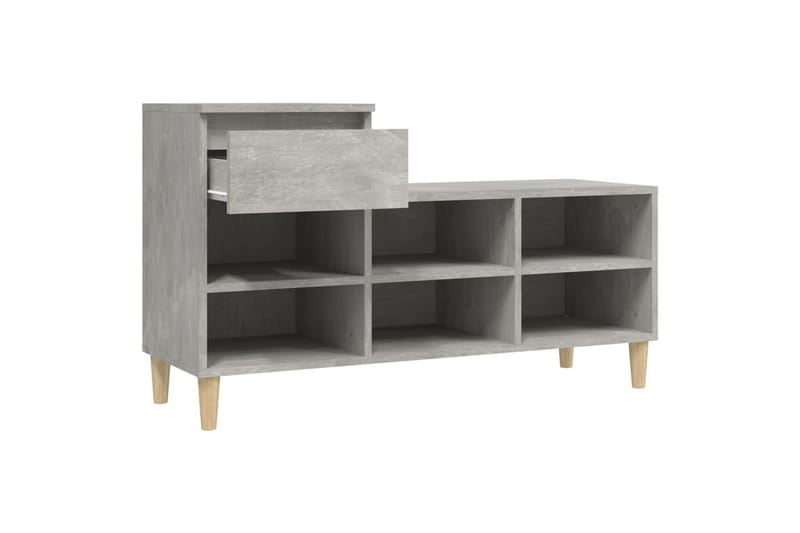 beBasic Skoskåp betonggrå 102x36x60 cm konstruerat trä - Grey - Förvaring - Skoförvaring - Skoskåp