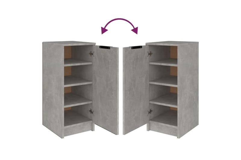 beBasic Skoskåp betonggrå 30x35x70 cm konstruerat trä - Grey - Förvaring - Skoförvaring - Skoskåp