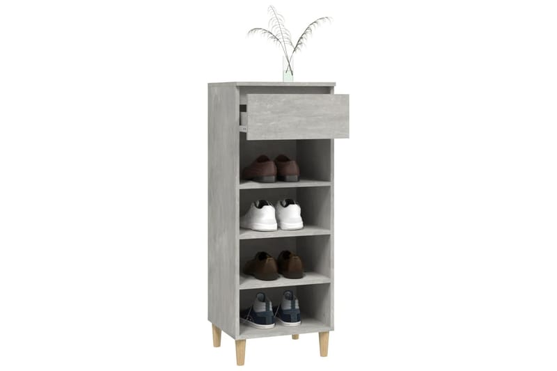 beBasic Skoskåp betonggrå 40x36x105 cm konstruerat trä - Grey - Förvaring - Skoförvaring - Skoskåp