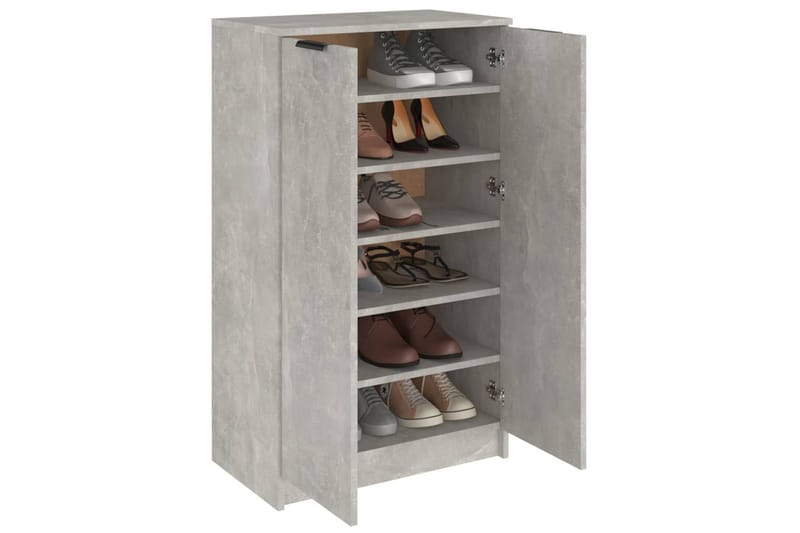 beBasic Skoskåp betonggrå 59x35x100 cm konstruerat trä - Grey - Förvaring - Skoförvaring - Skoskåp