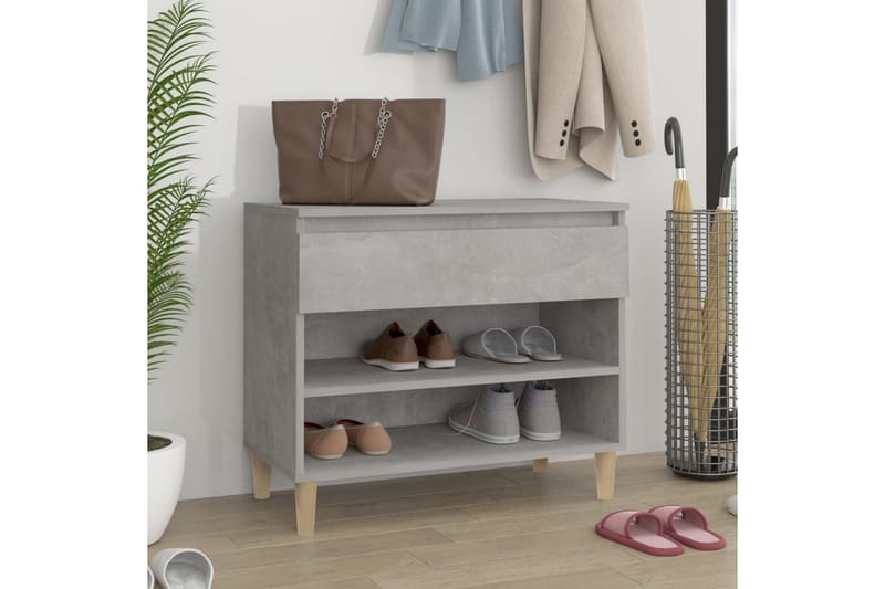beBasic Skoskåp betonggrå 70x36x60 cm konstruerat trä - Grey - Förvaring - Skoförvaring - Skoskåp
