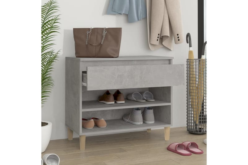 beBasic Skoskåp betonggrå 70x36x60 cm konstruerat trä - Grey - Förvaring - Skoförvaring - Skoskåp