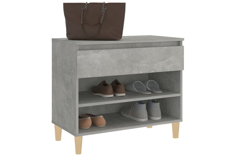 beBasic Skoskåp betonggrå 70x36x60 cm konstruerat trä - Grey - Förvaring - Skoförvaring - Skoskåp