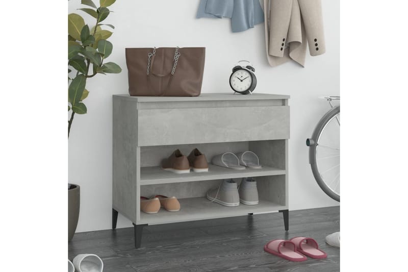 beBasic Skoskåp betonggrå 70x36x60 cm konstruerat trä - Grey - Förvaring - Skoförvaring - Skoskåp