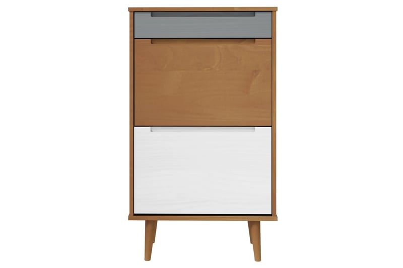 beBasic Skoskåp brun 59,5x35x103 cm massiv furu - Brown - Förvaring - Skoförvaring - Skoskåp