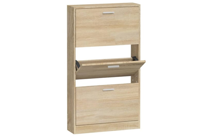 beBasic Skoskåp ek 59x17x108 cm konstruerat trä - Brown - Förvaring - Skoförvaring - Skoskåp