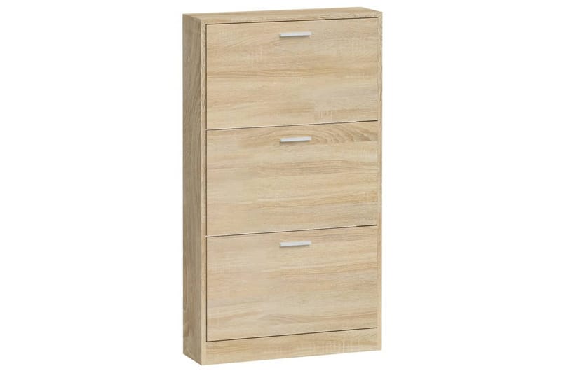 beBasic Skoskåp ek 59x17x108 cm konstruerat trä - Brown - Förvaring - Skoförvaring - Skoskåp