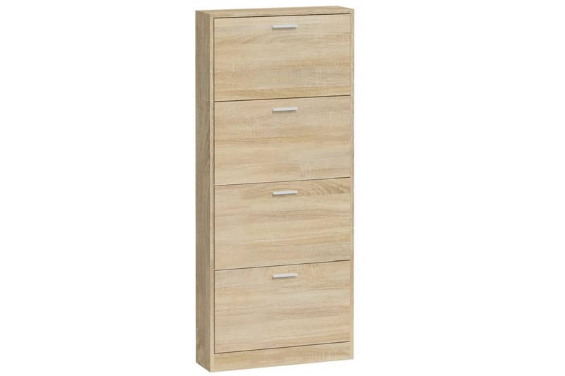 beBasic Skoskåp ek 59x17x150 cm konstruerat trä - Brown - Förvaring - Skoförvaring - Skoskåp