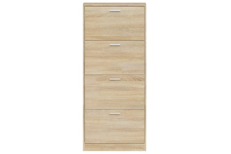beBasic Skoskåp ek 59x17x150 cm konstruerat trä - Brown - Förvaring - Skoförvaring - Skoskåp