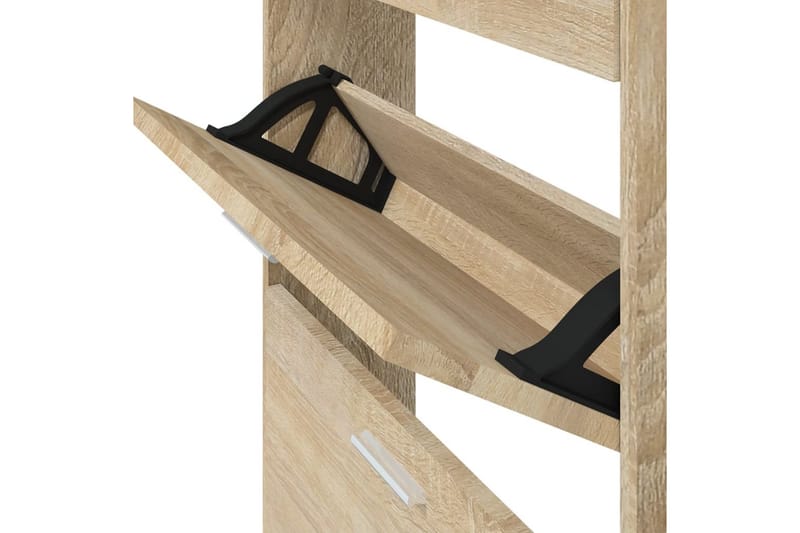beBasic Skoskåp ek 59x17x150 cm konstruerat trä - Brown - Förvaring - Skoförvaring - Skoskåp