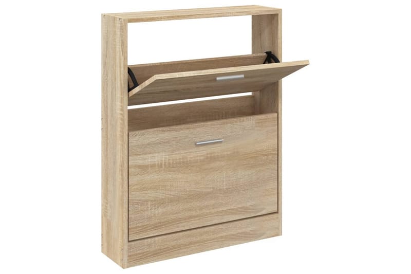 beBasic Skoskåp ek 59x17x81 cm konstruerat trä - Brown - Förvaring - Skoförvaring - Skoskåp